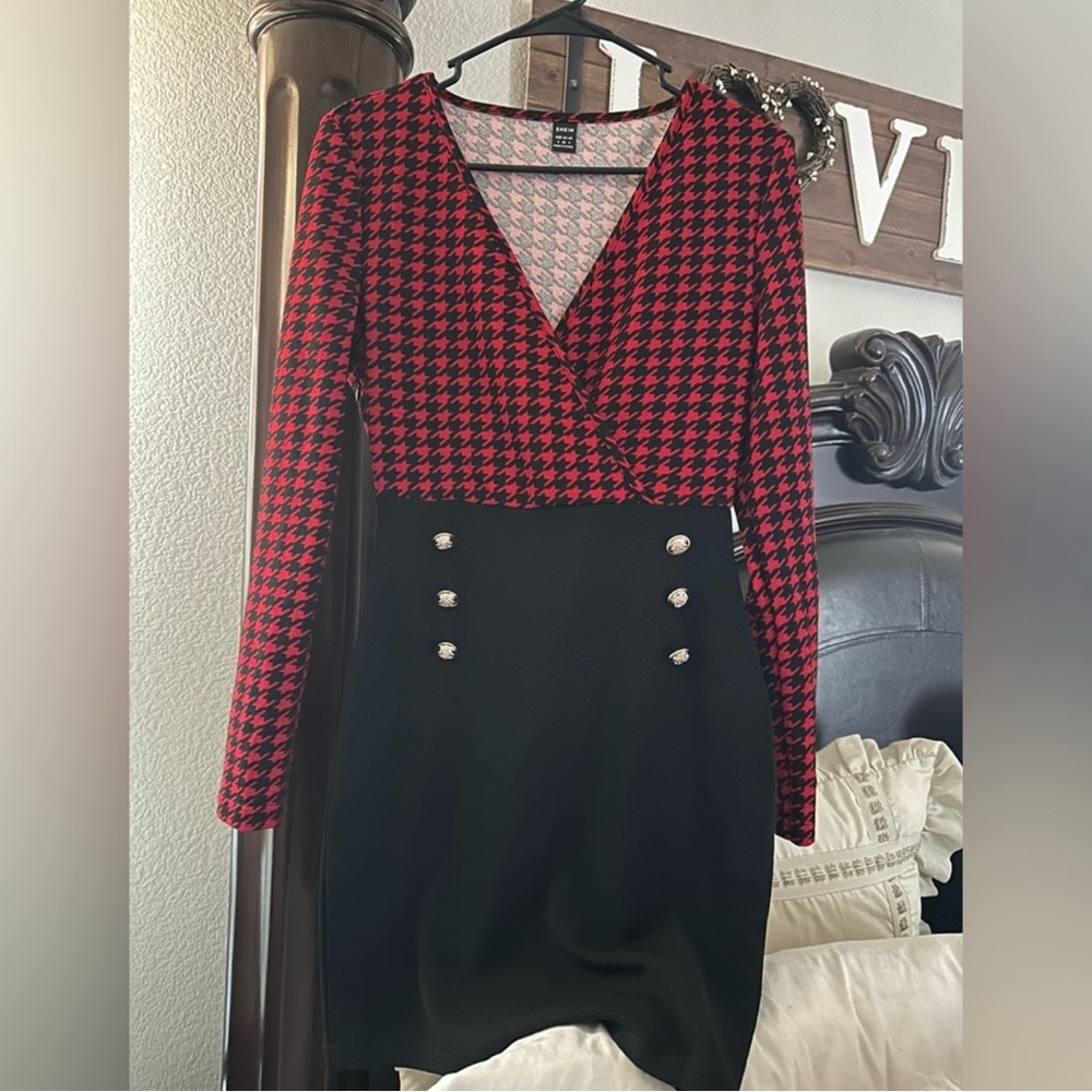 Chic Red and Black Dress